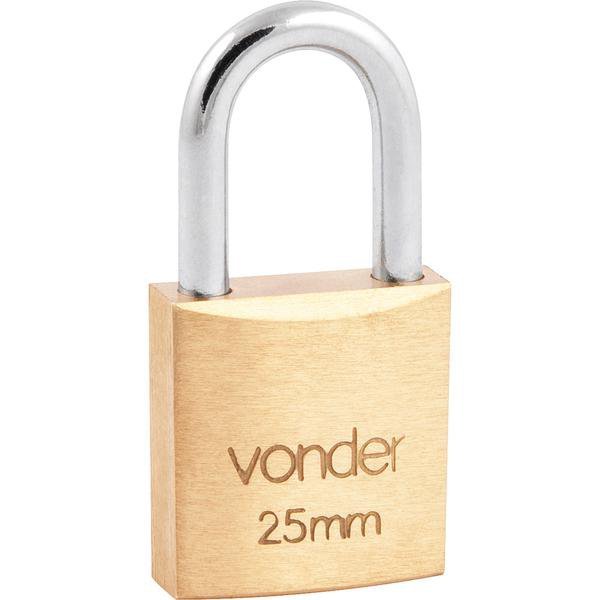 Cadeado latão 25mm haste normal - Vonder - 1