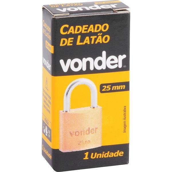 Cadeado latão 25mm haste normal - Vonder - 2