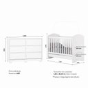 Ver imagem 3 de Conjunto Quarto de Bebê com Berço Minicama + Cômoda Girassol Branco Espresso Moveis