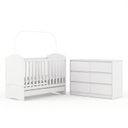 Ver imagem 2 de Conjunto Quarto de Bebê com Berço Minicama + Cômoda Girassol Branco Espresso Moveis