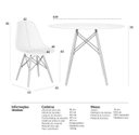 Ver mais imagens de Conjunto de Mesa Redonda Eames 100cm Preto + 6 Cadeiras Eiffel Dsw Preto