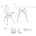 Ver imagem 7 de Conjunto de Mesa Redonda Eames 100cm Preto + 6 Cadeiras Eiffel Dsw Preto