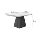 Ver imagem 6 de Sala de Jantar Completa Luna C/ Tampo Madeirado Vidro Canto Curvo 90x90cm e 4 Cadeiras Jade Imbuia/