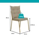 Ver imagem 4 de Conjunto Sala de Jantar 4 Cadeiras Siena Carraro Carvalho Dourado