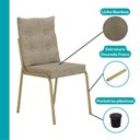Ver imagem 2 de Conjunto Sala de Jantar 4 Cadeiras Siena Carraro Carvalho Dourado