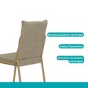 Ver imagem 3 de Conjunto Sala de Jantar 4 Cadeiras Siena Carraro Carvalho Dourado