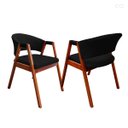 Ver imagem 2 de Kit 8 Cadeira Poltrona para Sala de Jantar Ravena em Madeira Castanho Suede Preto Ccs