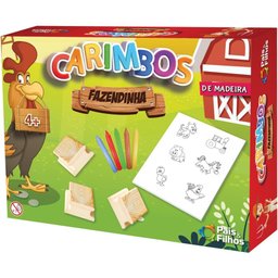Carimbo Pedagógico Fazenda em Madeira 6pcs - 2
