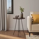 Ver imagem 1 de Mesa Lateral Alta Estilo Rustico Canto Sofá Apoio Cama