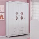 Ver imagem 3 de Quarto Infantil Berço Yupi e Guarda Roupa Lolly 4 Portas Móveis Estrela Baby