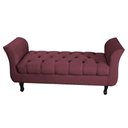 Ver imagem 1 de Divã Recamier Barcelona - 1,60 Suede - Vinho