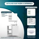 Ver imagem 3 de Gabinete Banheiro – Armário + Cuba + Espelheira Harpia 55cm