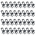 Ver imagem 4 de Kit 8 Jogos De Mesa Com 4 Cadeiras De Madeira Dobravel 120X70 - Preto - Preto