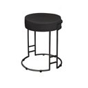 Ver imagem 1 de Puff Decorativo Sarah Sala e Recepção Metal Preto em Veludo