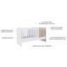 Berço Mini Cama Multifuncional Certificado pelo Inmetro BB680 Branco/Montreal - Completa Móveis - 4