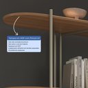Ver mais imagens de Estante de Livros 5 Prateleiras Aço com MDF Enya 180 cm - Canella com Champanhe