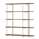 Ver imagem 5 de Estante de Livros 5 Prateleiras Aço com MDF Enya 180 cm - Canella com Champanhe