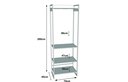 Ver imagem 3 de Modulo Closet Industrial Cabideiro Ferro Cobre Preto