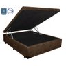 Base Box Baú Viúva Belos Sonhos Suede Marrom 49x128x188 - 1