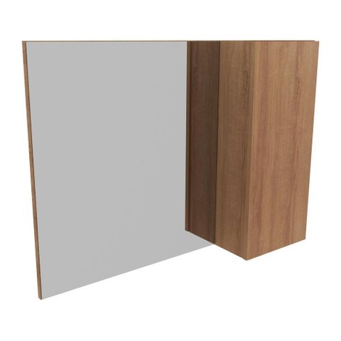 Espelheira Para Banheiro 1 Porta 80Cm Multimóveis Vcr10082 Amêndoa Amêndoa