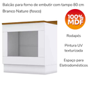Ver imagem 5 de Balcao Forno Embutir com Tampo 80cm Americana Branco Nature Henn