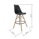 Ver imagem 4 de Kit 2 Banquetas Altas com Encosto Saarinen Branco
