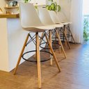 Ver imagem 4 de Kit 2 Banquetas Altas com Encosto Saarinen