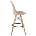 Ver imagem 5 de Kit 2 Banquetas Altas com Encosto Saarinen Bege/Nude