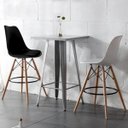 Ver imagem 3 de Kit 2 Banquetas Altas com Encosto Saarinen
