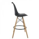 Ver imagem 5 de Kit 2 Banquetas Altas com Encosto Saarinen Preto/Madeirado