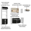 Ver imagem 5 de Armário de Cozinha Completa 290cm Branco/Preto/Crema Safira Madesa 03