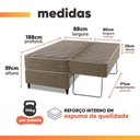 Ver imagem 3 de Bicama Articulável Solteiro Double Face Master Hotelaria com Colchão Madeira Marrom Herval