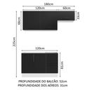 Ver imagem 4 de Armário de  Cozinha Compacta 180cm Branco/Preto Agata Madesa 09
