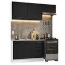Ver imagem 3 de Armário de  Cozinha Compacta 180cm Branco/Preto Agata Madesa 09