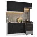 Ver imagem 3 de Armário de Cozinha Compacta 180cm Branco/Preto Agata Madesa 09