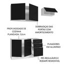 Ver imagem 5 de Armário de Cozinha Compacta 180cm Branco/Preto Agata Madesa 09