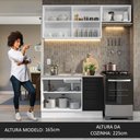 Ver imagem 6 de Armário de Cozinha Compacta 180cm Branco/Preto Agata Madesa 09
