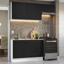 Ver imagem 1 de Armário de Cozinha Compacta 180cm Branco/Preto Agata Madesa 09