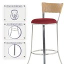Ver imagem 4 de Kit com 3 Banquetas em Alumínio, Fibra Sintética e Tecido Impermeável Tc Zanutto Ráfia
