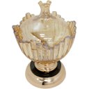 Ver imagem 2 de Bomboniere Decorativo Luxo em Bronze de Vidro com Tampa 25cm