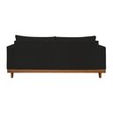 Ver imagem 4 de Sofá 3 Lugar Base Reforçada Madeira Tecido Suede + Almofada Cor:preto
