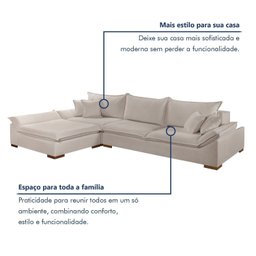 Sofá de Canto 6 Lugares 330cm X 125cm - 6