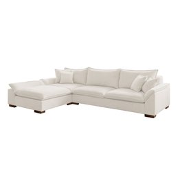Sofá Modulado com Chaise e Almofadas Soltas M201 Base em Madeira Maciça - 3