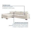 Ver mais imagens de Sofá de Canto 6 Lugares com Chaise Modulado Esquerdo 320cm Bouclé Branco Dominique