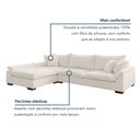 Ver imagem 6 de Sofá de Canto 6 Lugares com Chaise Modulado 320cm com Base em Madeira Maciça Dominique