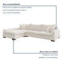 Ver imagem 5 de Sofá de Canto 6 Lugares com Chaise Modulado 320cm com Base em Madeira Maciça  Dominique