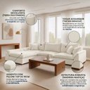 Ver imagem 5 de Sofá de Canto 6 Lugares com Chaise Modulado Esquerdo 320cm Bouclé Branco Dominique