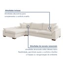 Ver imagem 7 de Sofá Modulado com Chaise e Almofadas Soltas Dominique Base em Madeira Maciça Bouclé