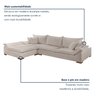 Sofá Modulado com Chaise e Almofadas Soltas M201 Base em Madeira Maciça - 9