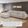 Sofá Modulado com Chaise e Almofadas Soltas M201 Base em Madeira Maciça - 6
